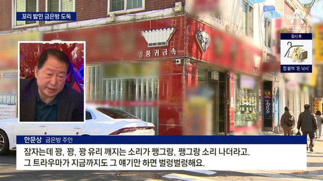 ‘금은방 절도’ 2인조 열흘 만에 검거