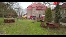 Ogromny pożar w DPS dla niepełnosprawnych w Przytocku