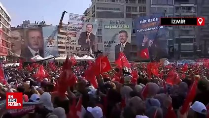 Cumhurbaşkanı Erdoğan, İzmir'de coşkuyla karşılandı