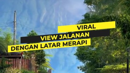 Jalan latar belakang gunung merapi