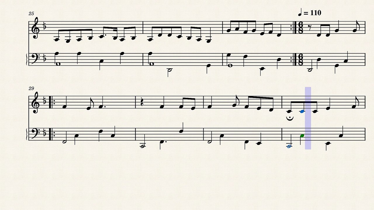 النوتة الموسيقية ,,,,,الحديثة,,,,للمقطع ,,,روح قلبى يا حياة ايامى ,,,,الحب كله,,,,,تدوين ماهر الغمرى