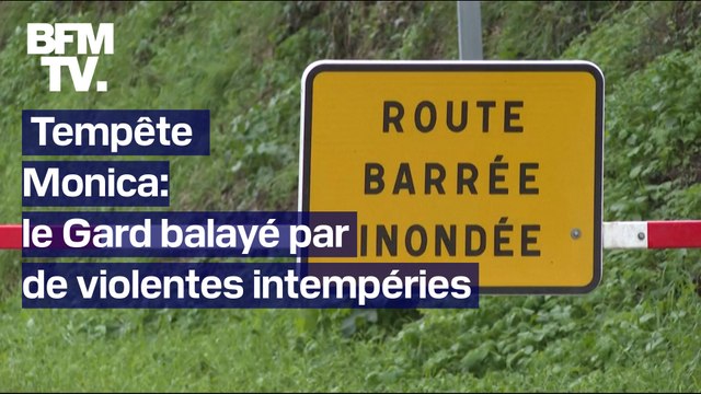 Tempête Monica: le Gard balayé par de violentes intempéries