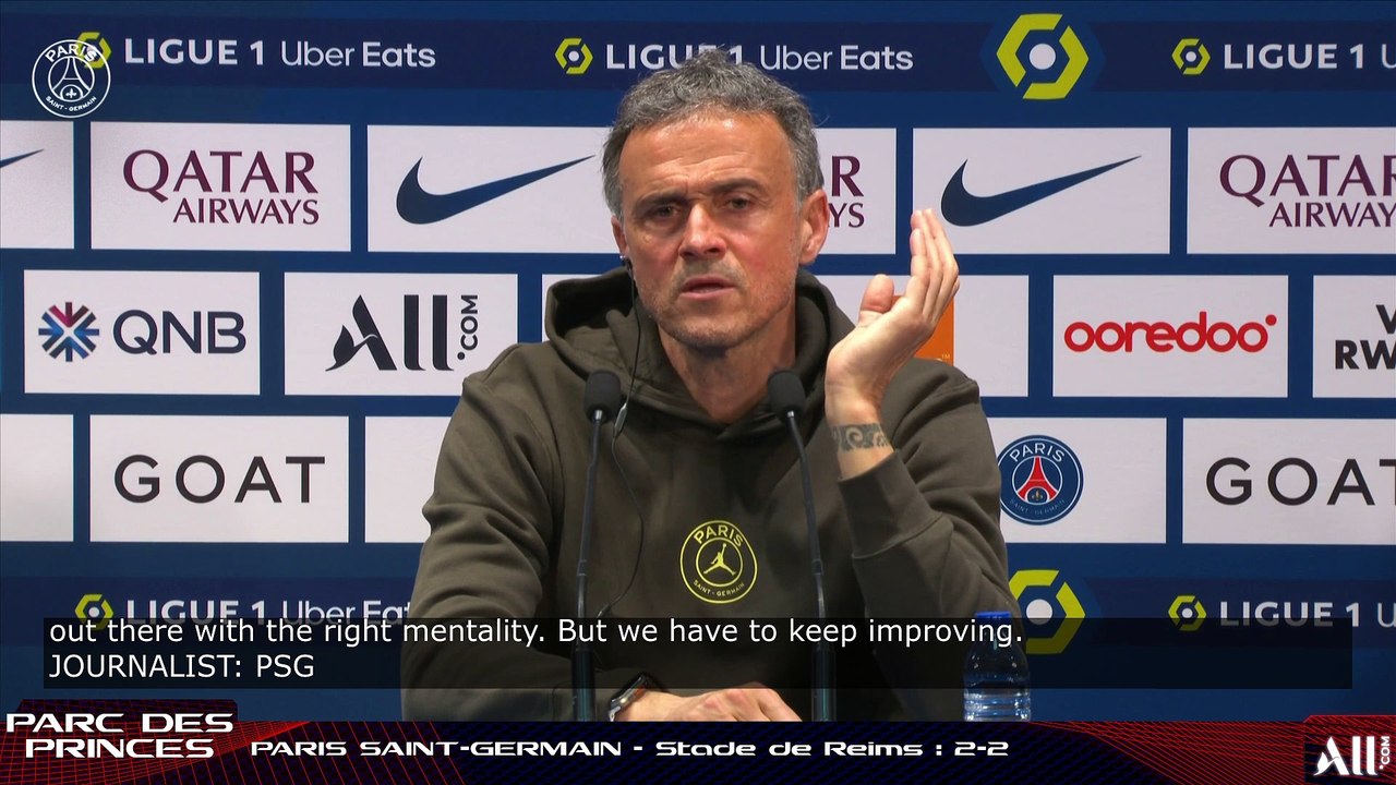 ️Replay : Paris Saint-Germain - Stade de Reims, la conf de presse après match de Luis Enrique