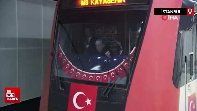 Cumhurbaşkanı Erdoğan İstanbul'da yeni metro hattının test sürüşünü yaptı