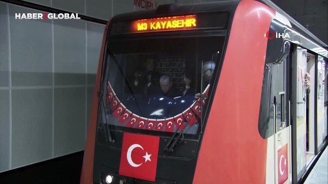 Cumhurbaşkanı Erdoğan İstanbul'da yeni metro hattının test sürüşünü yaptı
