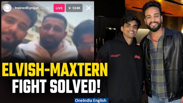Elvish Yadav-Sagar Thakur Aka Maxtern Controversy Solved by Rajat Dalal on Insta Live| Oneindia News