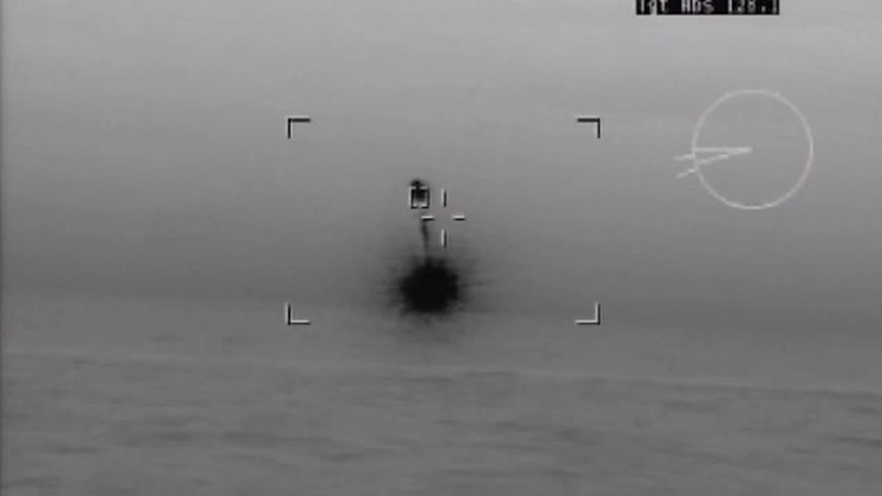 Royal Navy footage shows HMS Richmond firing missiles at Houthi drones in Red Sea