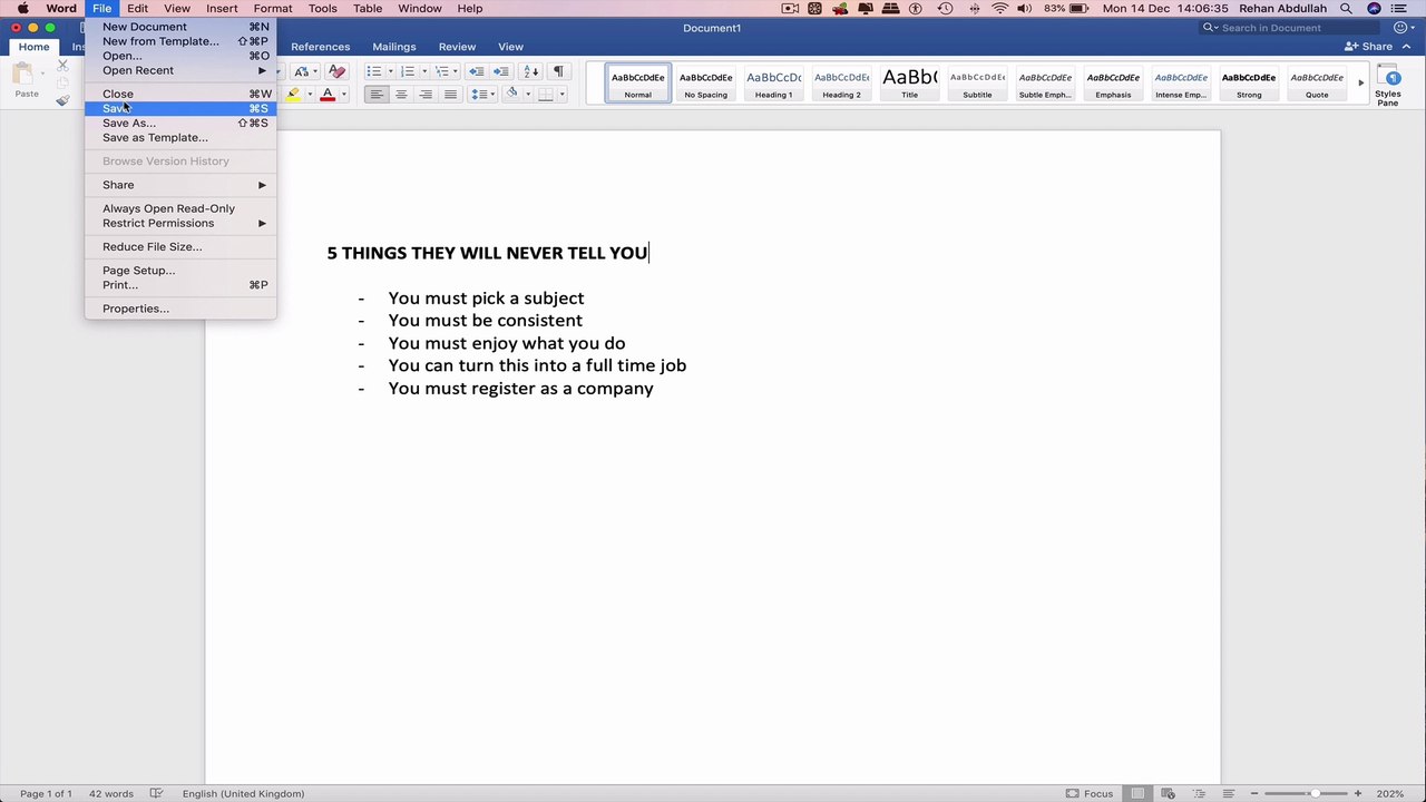 How to SAVE Your Microsoft Office Word Document - Basic Tutorial | New