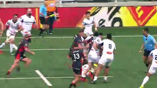 TOP 14 - Essai de Jordan TAUFUA (LOU) - LOU Rugby - Castres Olympique