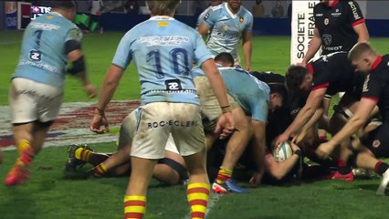 TOP 14 - Essai de Mathis CASTRO FERREIRA (ST) - USA Perpignan - Stade Toulousain