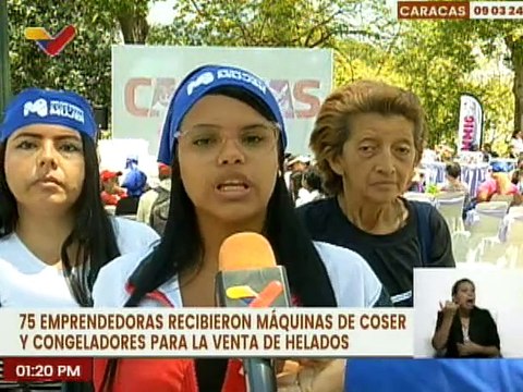 Caracas | Emprendedoras fueron favorecidas con la entrega de máquinas de coser y congeladores