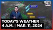 Today's Weather, 4 A.M. | Mar. 11, 2024