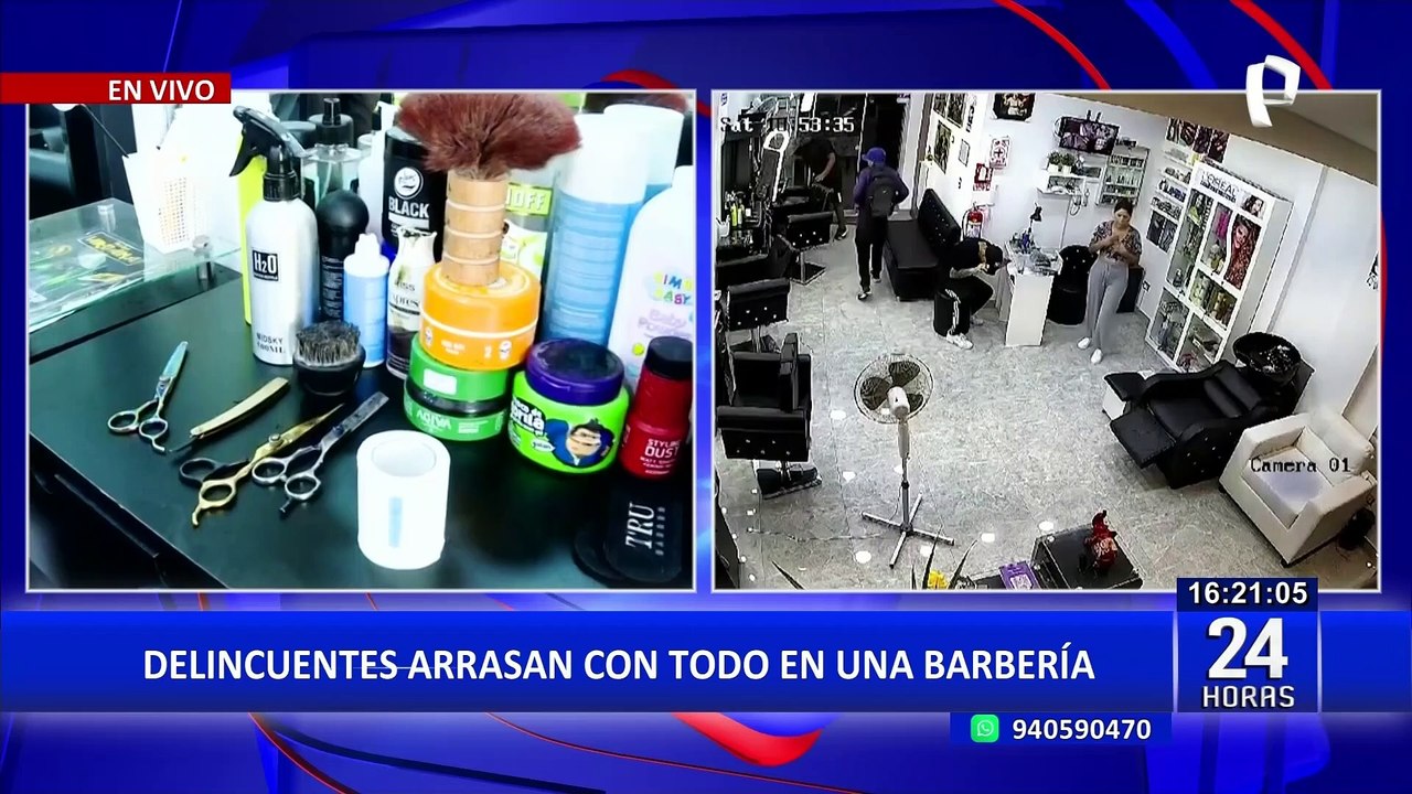 Delincuentes arrasan con todo en una barbería de Villa María del Triunfo