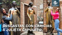 La valiosa escultura de Julieta Capuleto desgastada por las 