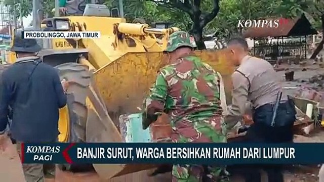 Banjir Surut, Warga Probolinggo Mulai Bersihkan Rumah dari Lumpur