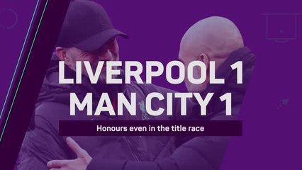 Liverpool 1-1 Manchester City: Honours even in the title race