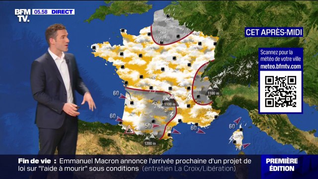 Des averses sur une large partie du pays ce lundi et des températures fraîches pour la saison