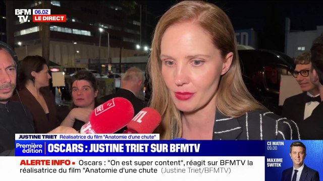 C'est un rêve mais c'est aussi une campagne : Justine Triet réagit sur BFMTV à l'Oscar du meilleur scénario