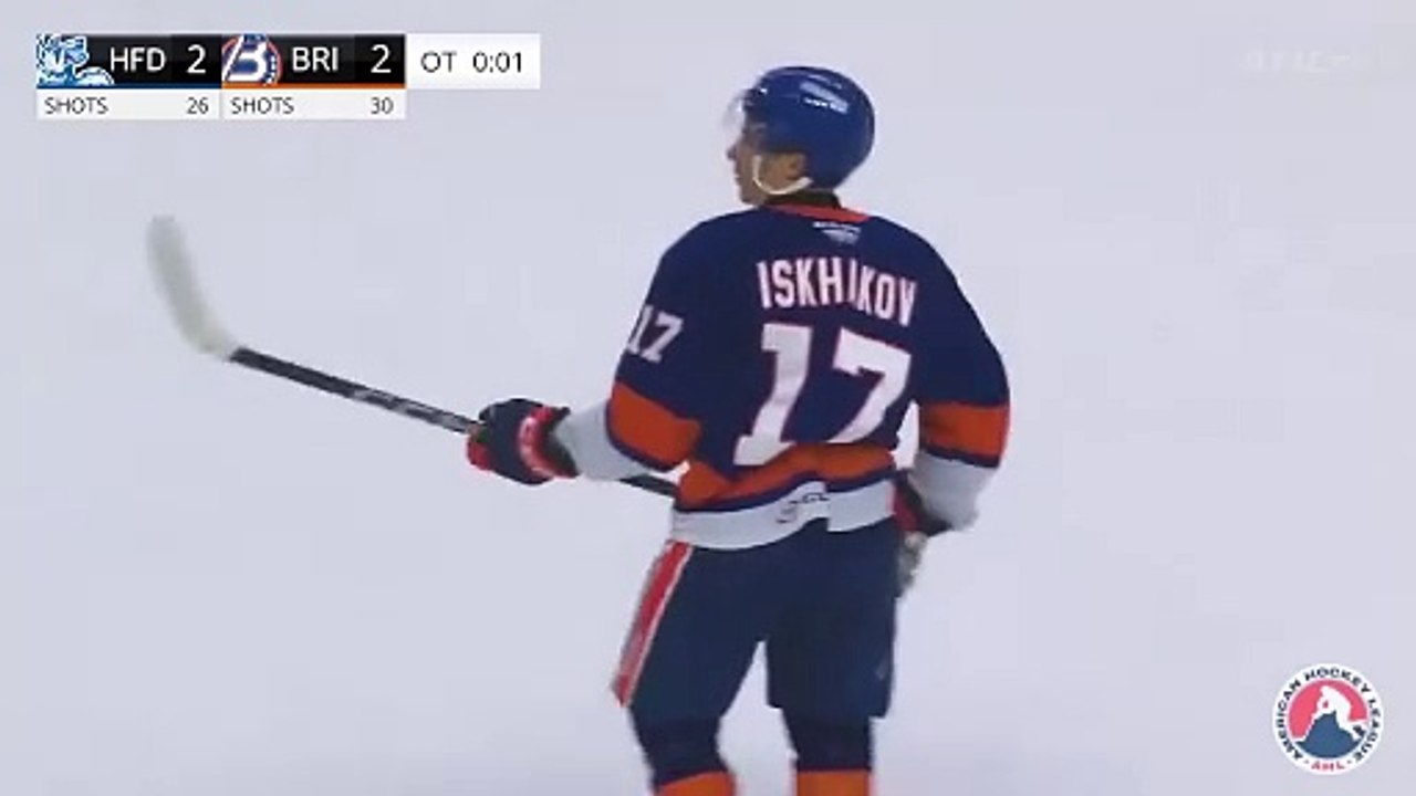 Ruslan Iskhakov between the legs and in the net for the stunning shootout goal