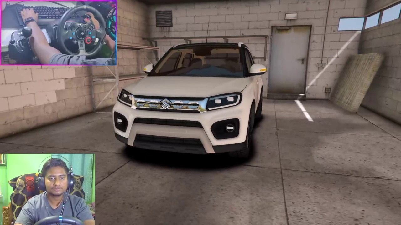 Maruti Suzuki Vitara Brezza Uber Driving with Logitech G29 Steering Wheel
