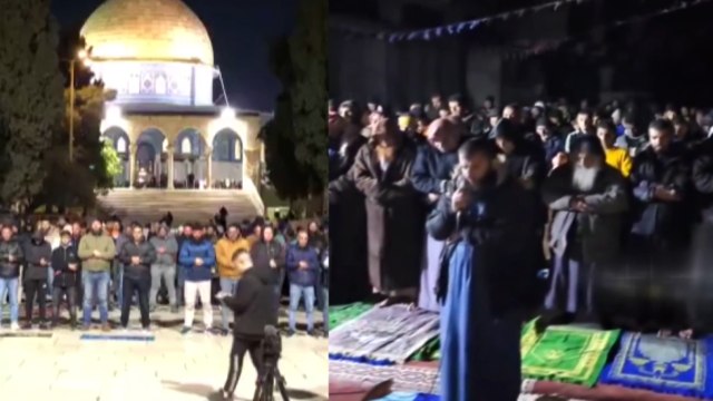 Mescid-i Aksa'da ve İsrail bombardımanı altındaki Gazze’de ilk teravih namazı kılındı