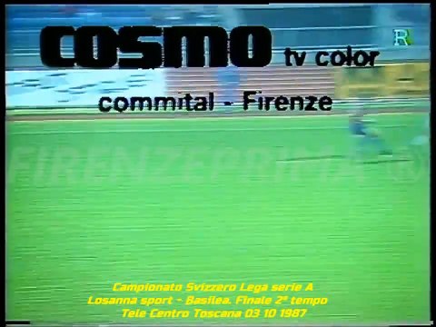 Lausanne Sport- Basel 5 - 0 Campionato svizzero Lega Serie A. Giancarlo Antognoni - TCT 03 10 1987