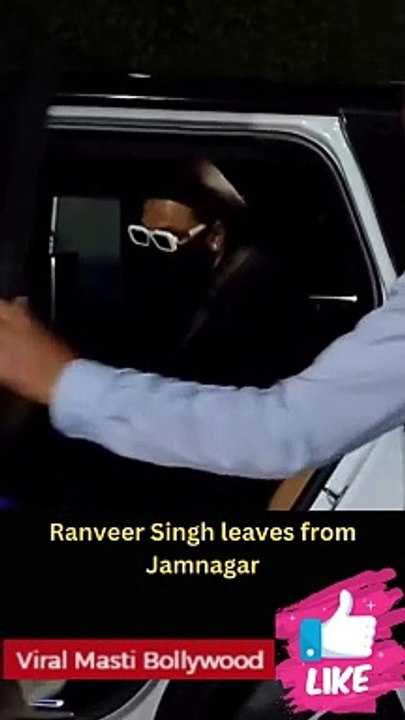 Ranveer Singh leaves from Jamnagar