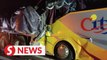 Bus driver killed, eight passengers hurt in collision with trailer near Alor Gajah