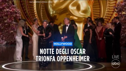 Oscar 2024: Oppenheimer è il miglior film, Emma Stone miglior attrice, non ce la fa Garrone