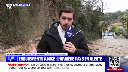 Nice: un nouvel éboulement lié aux intempéries