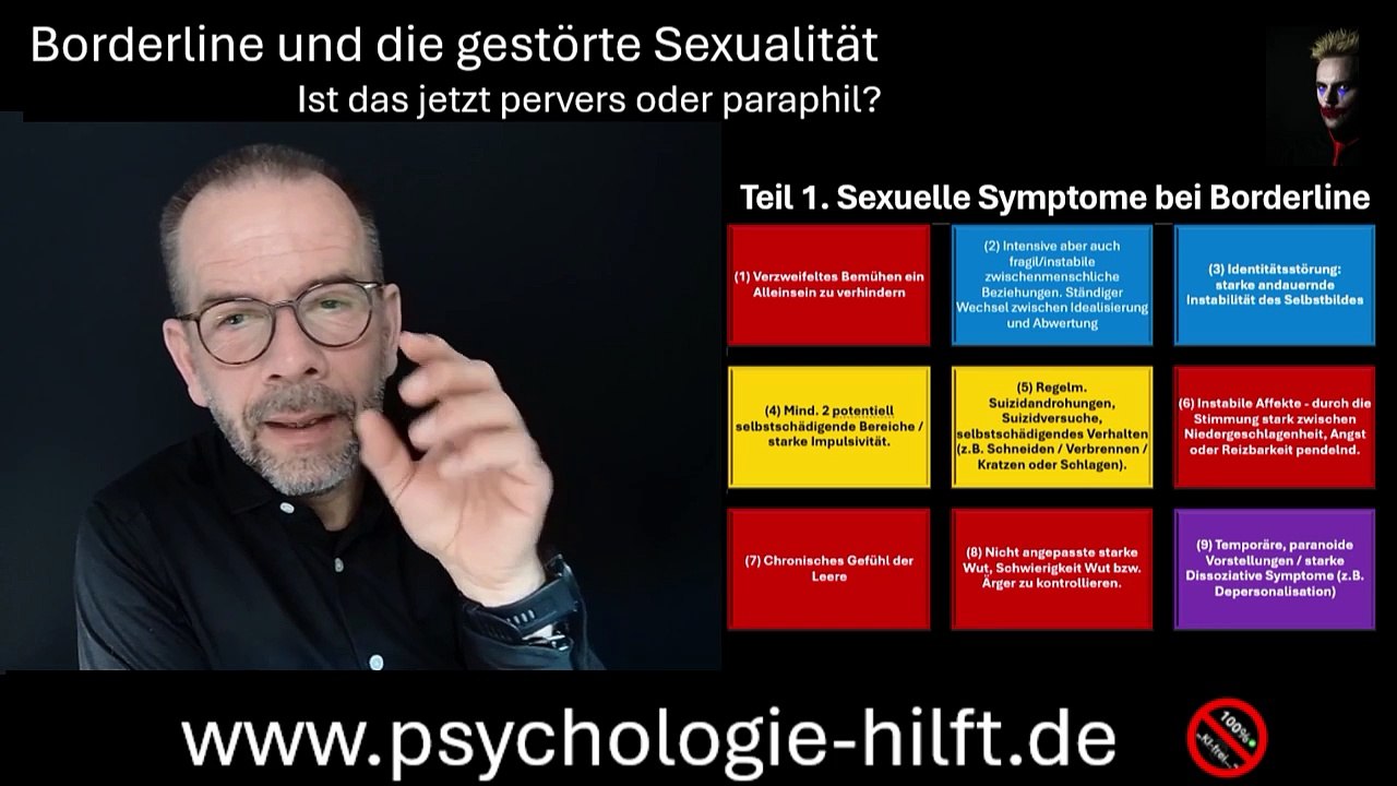 Borderline und die gestörte sexualität - was ist perversion und was paraphilie