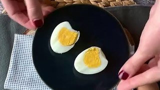 Hard-boiled eggs but cooked in air fryer