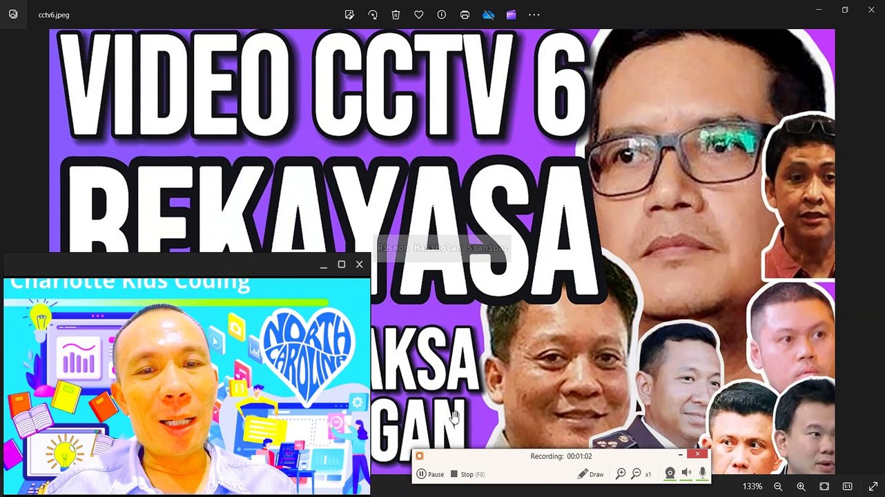 JAKSA JUGA SAJIKAN VIDEO CCTV 6 REKAYASA MUHAMMAD NUH AL-AZHAR DAN CHRISTOPHER HARIMAN RIANTO