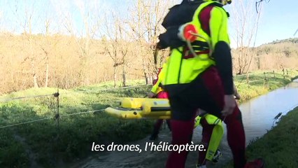 Intempéries: des sauveteurs en eau vive à la recherche de victimes dans le Gard