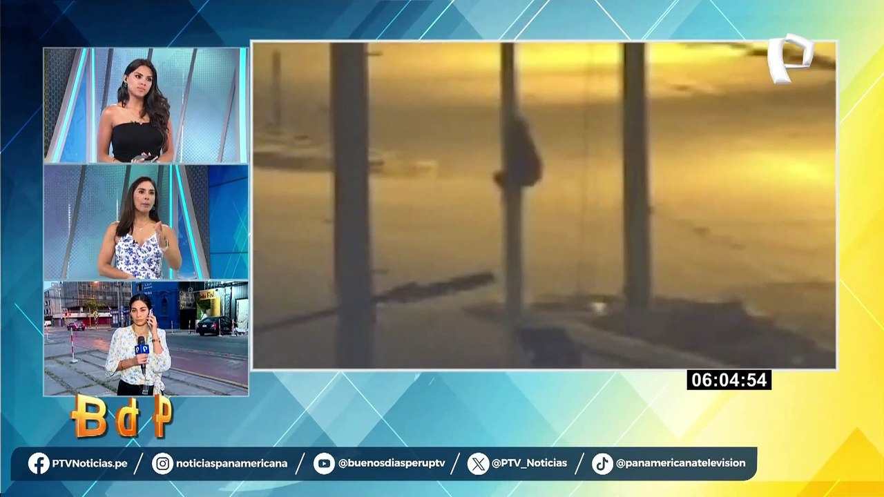 Se creía Spiderman: delincuente trepa poste para robar cables de alumbrado público en VES