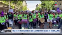 Más de 50 mil mujeres se manifestaron en Guadalajara | #ImagenNoticiasGDL con Ricardo Camarena