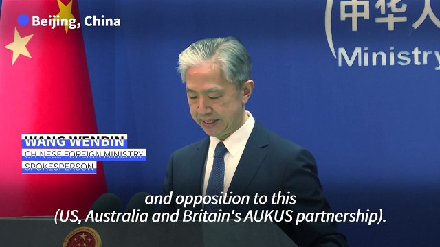 China urges US, UK and Australia to drop 'Cold War mentality' of submarine pact