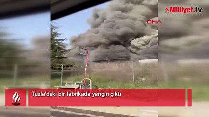 Tuzla'da fabrika yangını