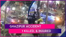 Ghazipur: One Killed, Six Injured As Car Crashes Into Shops, Driver Nabbed; Act Caught On CCTV