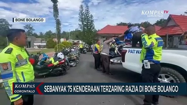 Puluhan Kendaraan Terjaring Razia Polres Bone Bolango di Awal Ramadan