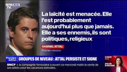 Pour Gabriel Attal, la laïcité à l'école est "plus que jamais menacée"
