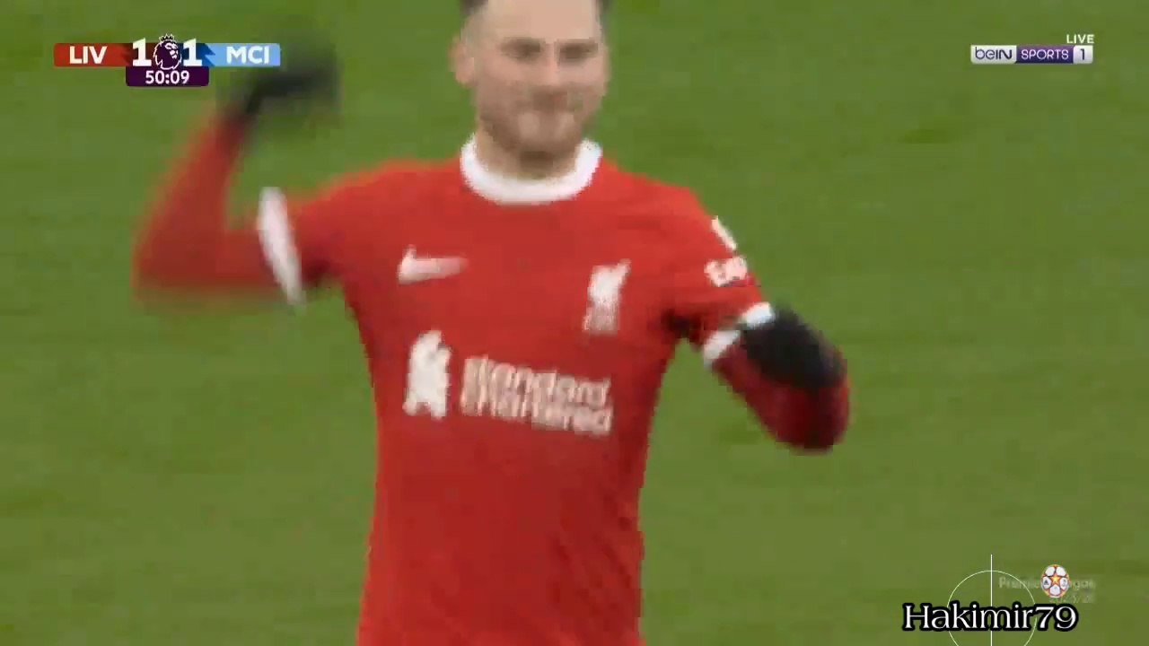 اهداف مباراة ليفربول ومانشستر سيتي 1-1 الدوري الانجليزي الممتاز 2023/24 / Liverpool - Manchester city 1-1 goals premier League 2023/24