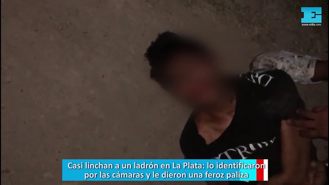 Casi linchan a un ladrón en La Plata, lo identificaron por las cámaras ...