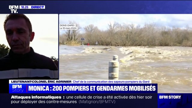 Tempête Monica: Les consignes de sécurité n'ont pas forcément été respectées , déplore le lieutenant-colonel Éric Agrinier (sapeurs-pompiers du Gard)