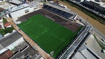 Imagens aéreas do estádio Augusto Bauer, em Brusque