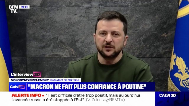 Guerre en Ukraine: pour Volodymyr Zelensky, Emmanuel Macron a compris que Vladimir Poutine l'a trompé personnellement