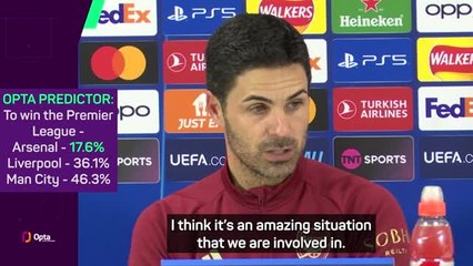 Скачать видео: Competing with Liverpool and City 'an amazing situation' - Arteta