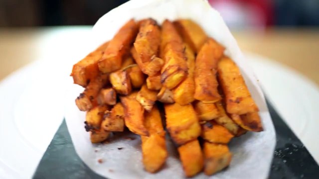 Mes FRITES de PATATES DOUCE Maison au FOUR !