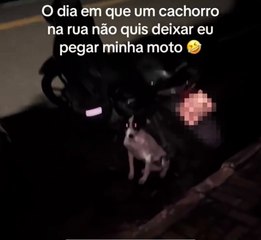 Mulher tem surpresa ao ir buscar moto estacionada e perceber que ela tinha um novo dono; veja vídeo
