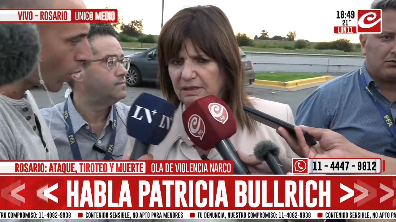 Patricia Bullrich: "Hay que lograr disolver el problema de los narcos"